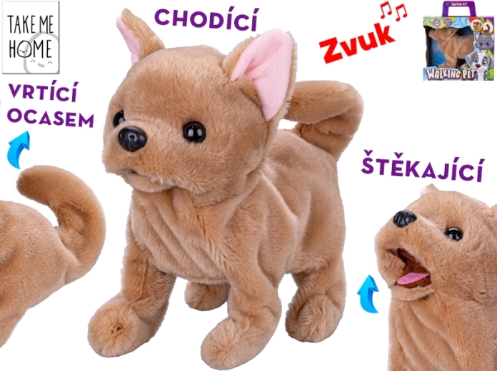 Interaktiv plyshund 21 cm Take Me Home