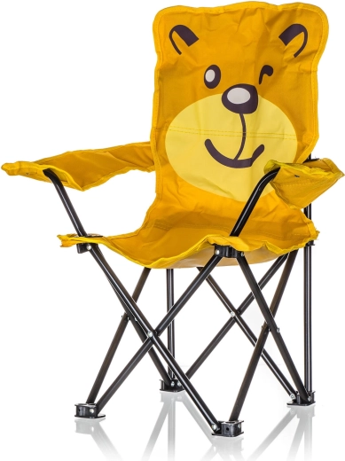Sammenklappelig børnestol med BEAR-motiv, gul