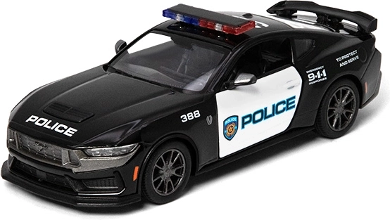 Metalmodel Ford Mustang Dark Horse 2024 politiedition 1:43, sort