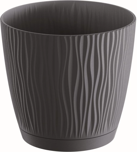 Blomsterpotte Sandy P med underskål 23,9 cm antracit