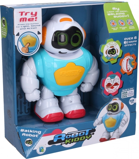 Robotbaby Kiddy, gående med lys og lyd - 1 stk.