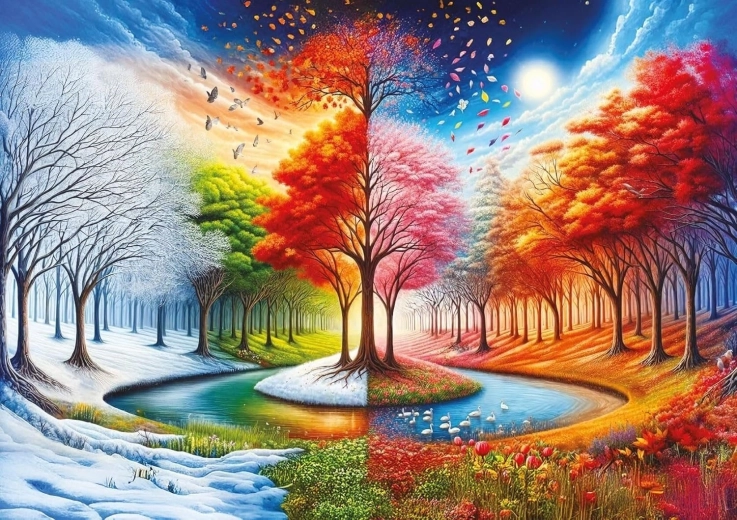Puslespil Fire verdener 2000 brikker ART PUZZLE