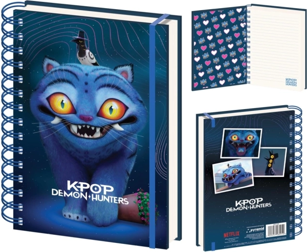 K-pop Demon Hunters lentikulær notesbog med linjer i A5 med Derpy-tiger