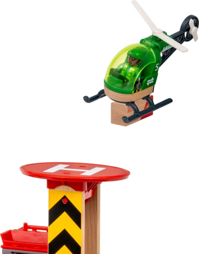 Helipad med helikopter til hurtig transport