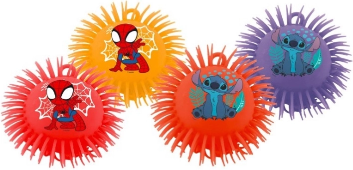 Plysset gummibold SPIDEY og STITCH 17 cm