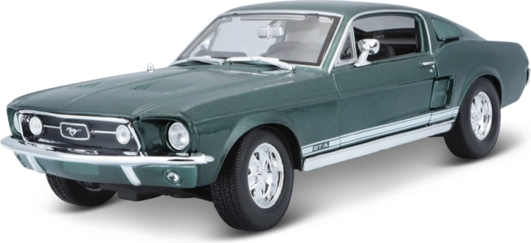 Maisto modelbil Ford Mustang GTA Fastback 1967 1:18 grøn metal