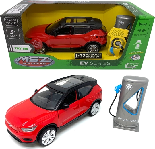 Metalmodel 1:32 Volvo XC40 Recharge med lys og lyde