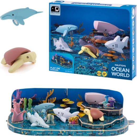 Half Toys magnetisk figur-sæt Vandverden 3D