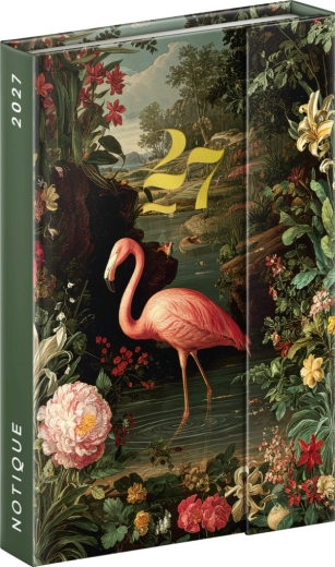 Notique ugentlig magnetisk dagbog Flamingo 2027 (11 × 16 cm)