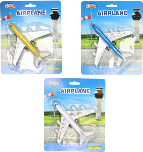 Metalfly med friktionsmotor 14 cm (mix)