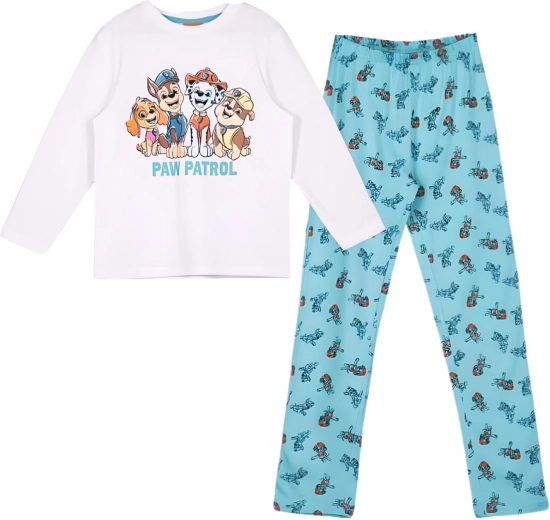 Børnepyjamas Paw Patrol hvid-turkis