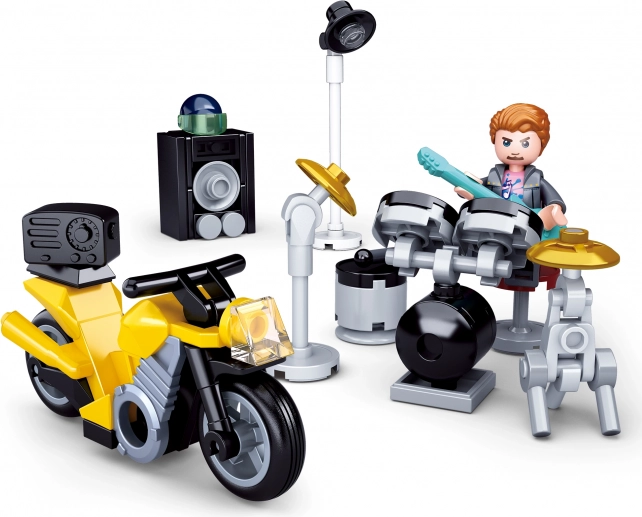 Sluban Town Trommeslager med Motorcykel
