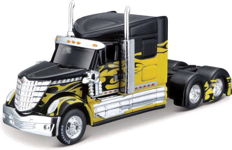 Maisto Design Custom Rigs International Lone Star sort-gul 1:64