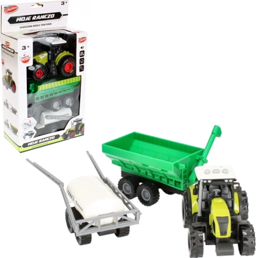 Traktor med tilbehør, lys og lyd - 1 stk.