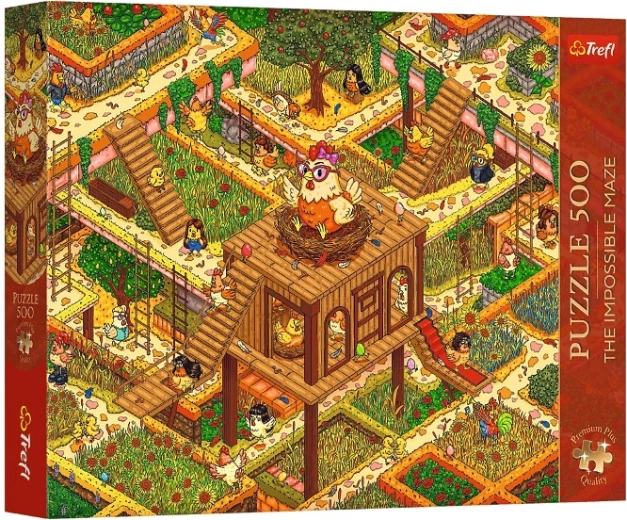 Puzzle Premium Plus 500 brikker – sjove kyllinger