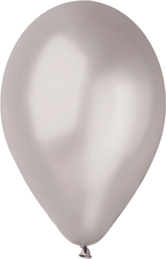 Metalliske sølvballoner 25 cm