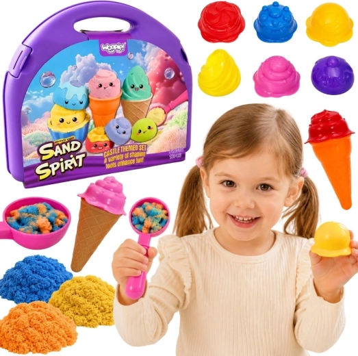 Sæt med kinetisk sand Isbutik Sand Fairy WOOPIE, 13 dele