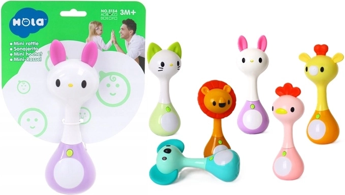 SmilyPlay-babyrangle med dyremotiv