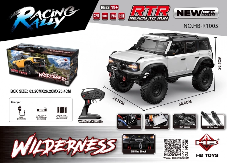 RC-bil Wilderness 1:10 hvid