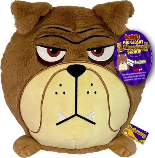 Złodomory plysbamse 21 cm – bulldog Żarcisław med lyd