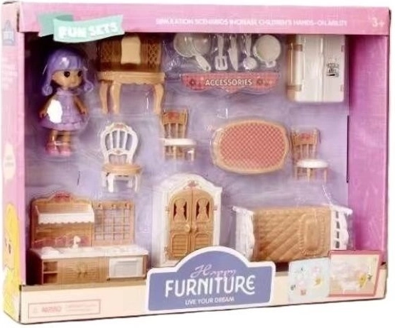 Happy Furniture møbelsæt med dukke