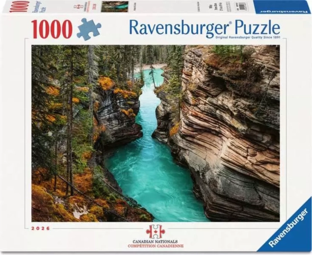 Ravensburger puslespil Canadian Nationals: Athabasca-vandfaldet 1000 brikker