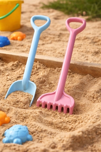 Ideel til sandkasse og strand