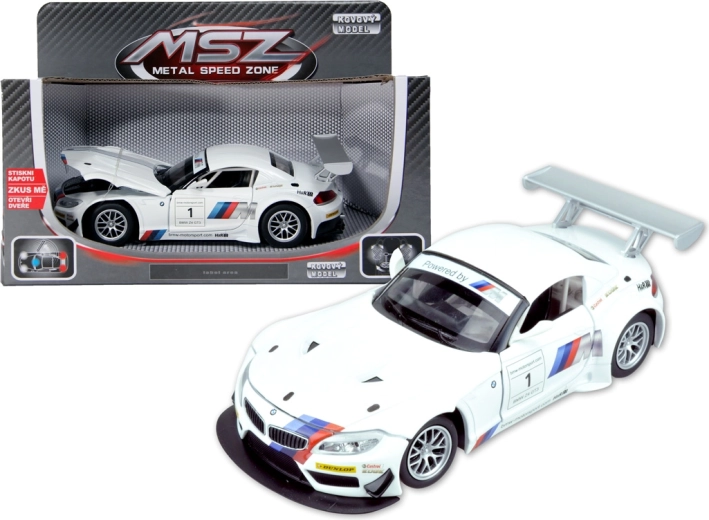 Metalmodelbil 1:24 BMW Z4 GT3 med lys og lyd