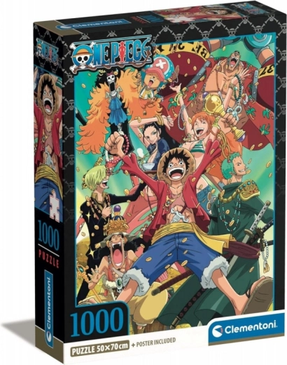 Kompakt anime One Piece-puslespil 1000 brikker