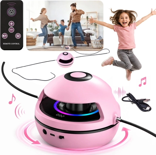 Elektrisk interaktivt sjippetov med musik, Bluetooth, fjernbetjening og tæller – 1 stk.