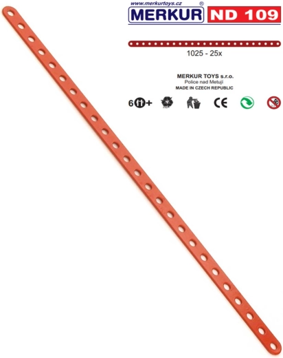 Merkur reservedel ND109 – metalstrimler med 25 huller (25 stk.)