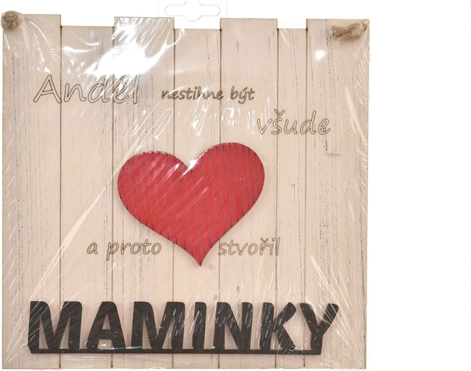 Træskilt „Maminky…“ 21 × 21 cm