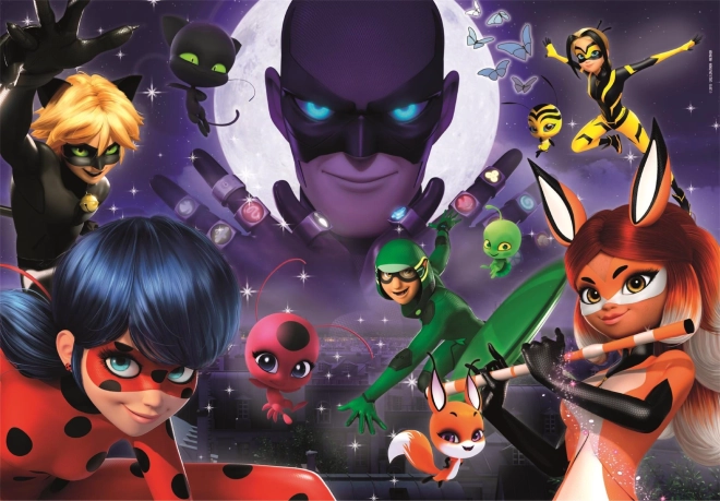 Clementoni puslespil Miraculous: Miraculous-ladybug og sorte kat 104 brikker