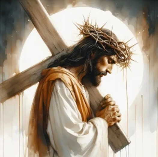 Diamantmaleri Jesus – korsvejen 30 × 40 cm