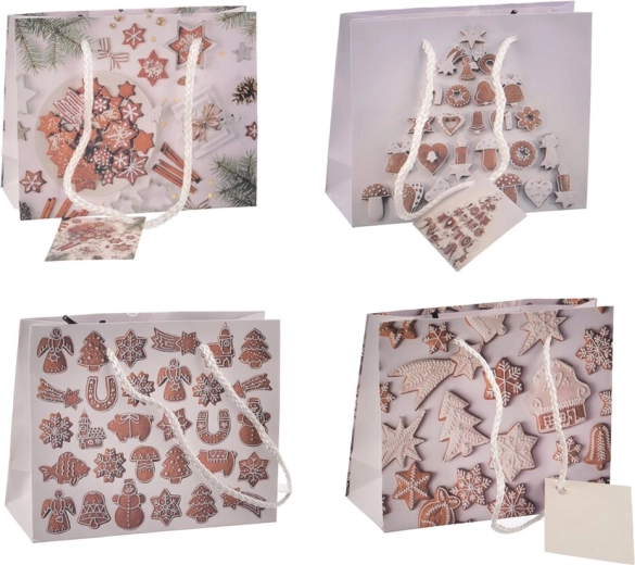Julegavepose Peberkage 15 × 6 × 12 cm (4 varianter)