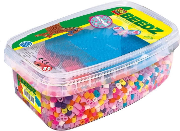 Strygeperler i duftende boks, 5000 stk. med 2 perleplader