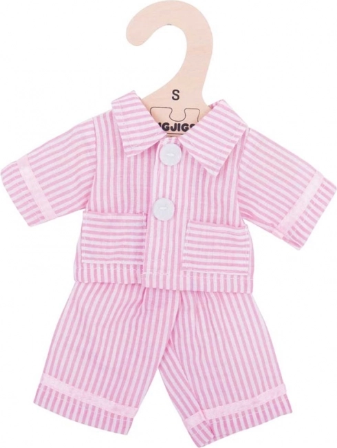 Bigjigs Toys lyserødt pyjamas til dukker 28 cm
