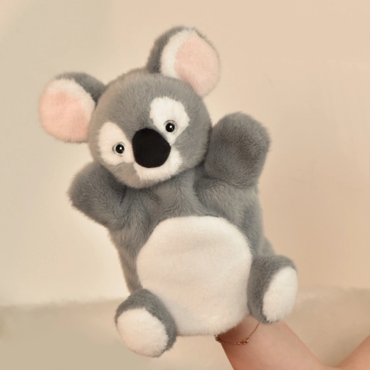 Doudou Histoire d'Ours plysj-hånddukke koala grå 24 cm