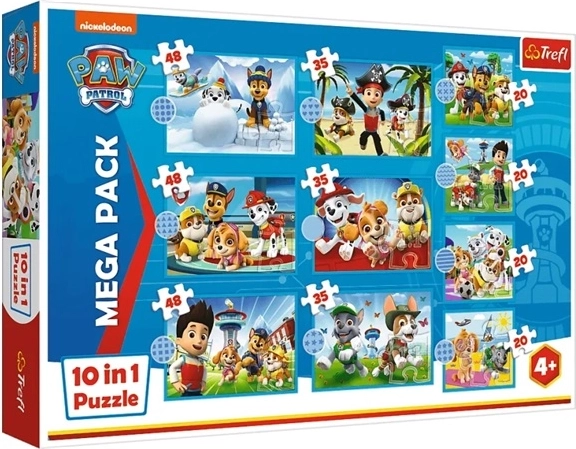 Puslespil 10-i-1 Paw Patrols venlige team