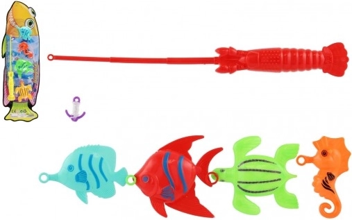 Teddies fiskespil til børn med stang og fisk