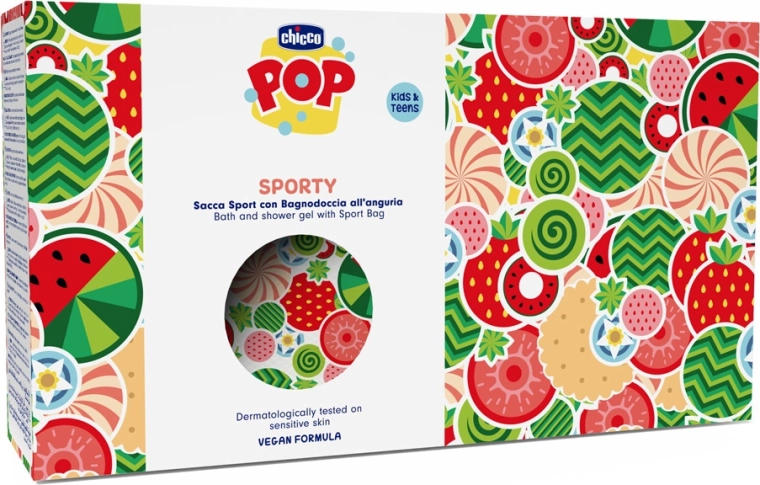 Chicco POP bruse- og badegel Watermelon splash 300 ml med sportspung