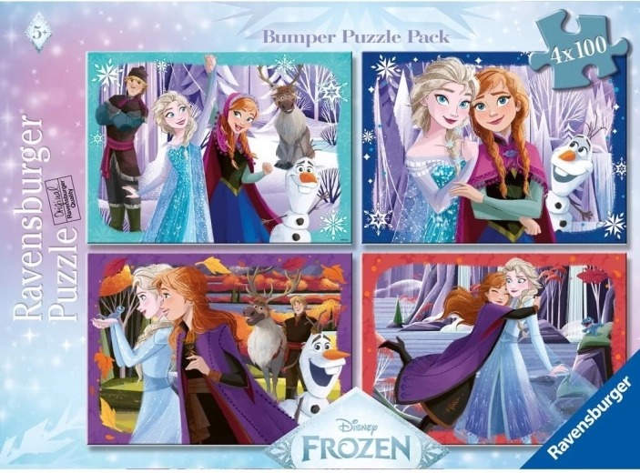 Ravensburger puslespil Disney Frost 4×100 brikker
