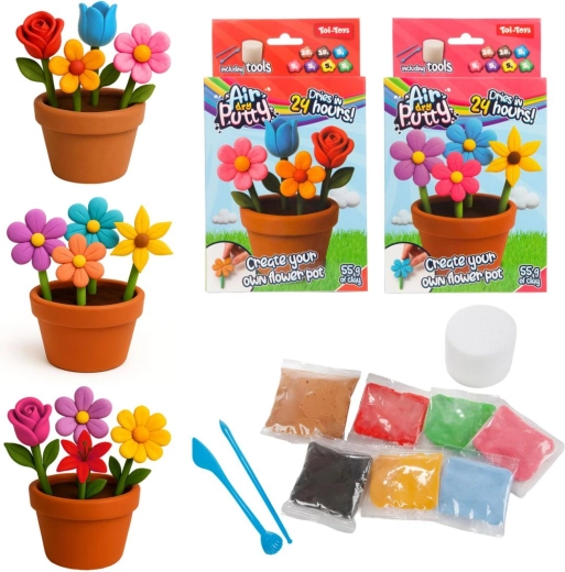 Kreativt sæt til at lave en blomst af modellervoks