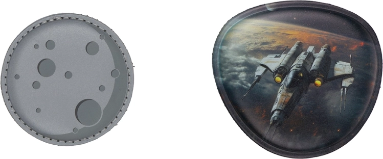 Baagl Baaglies – sæt badges Rum og Måne (2 stk)
