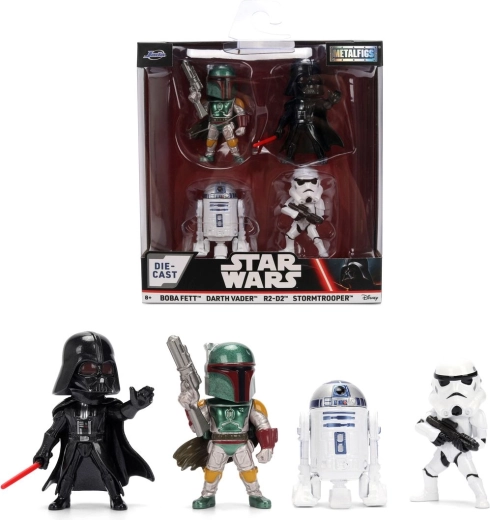 Star Wars Metalfigs sæt med 4 metalfigurer - 4 stk.