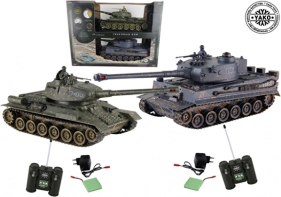 RC-tank T34 vs Tiger (sæt med 2 stk.) 1:24