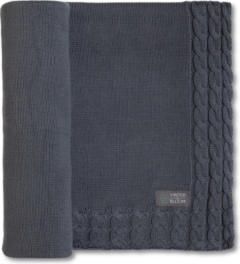 Vinter & Bloom tæppe Joy organic steel grey