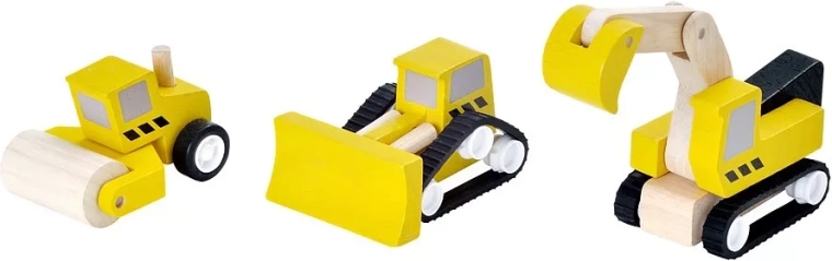 PlanToys byggepladsbiler til bilbane
