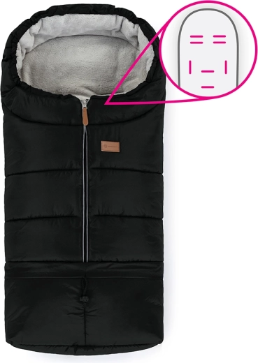 PETITE&MARS justerbar kørepose 3i1 Jibot Horizontal Ink Black