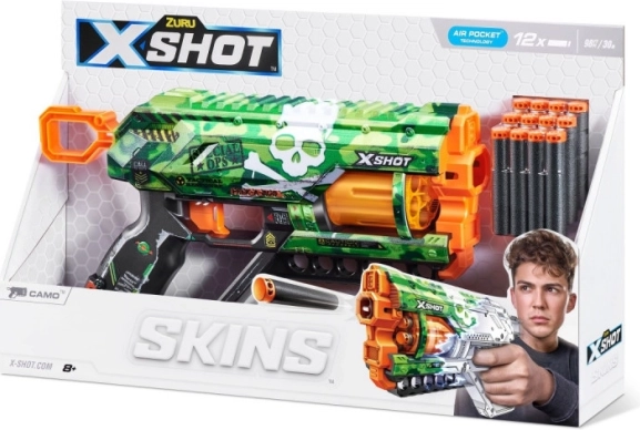 Pistol til skumpile X-SHOT Skins Griefer camo – 12 pile